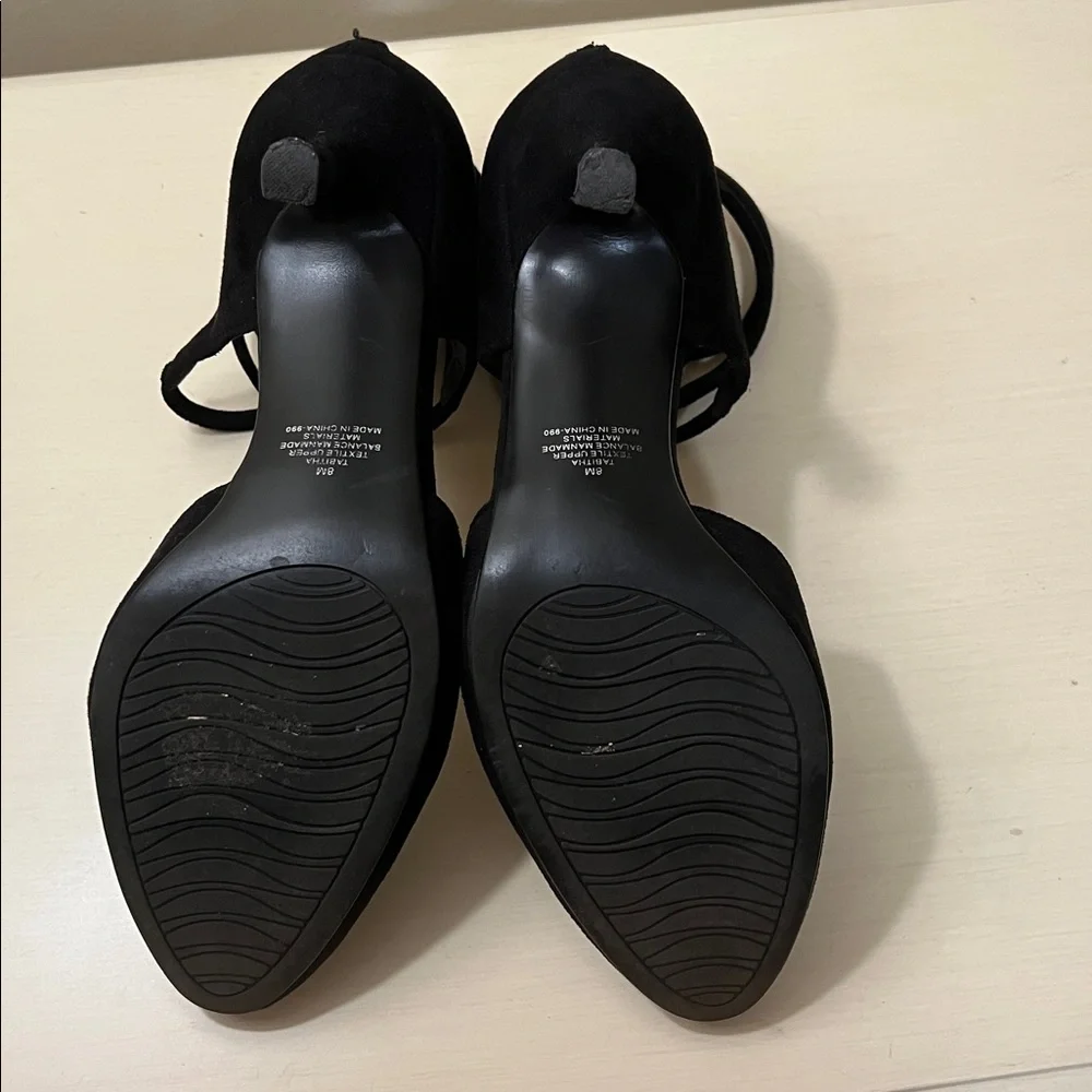 Suede Zip Up Heels - Picture 4 of 8